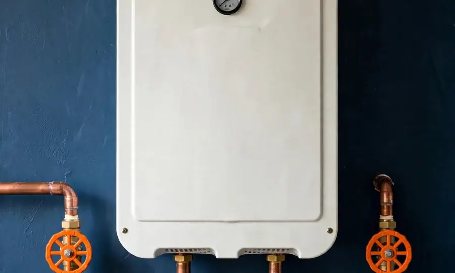 Newly installed boiler with copper pipework in Brooklyn