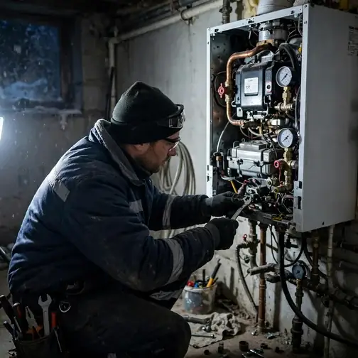 Winter emergency heating service in Hummelstown Pennsylvania suburb