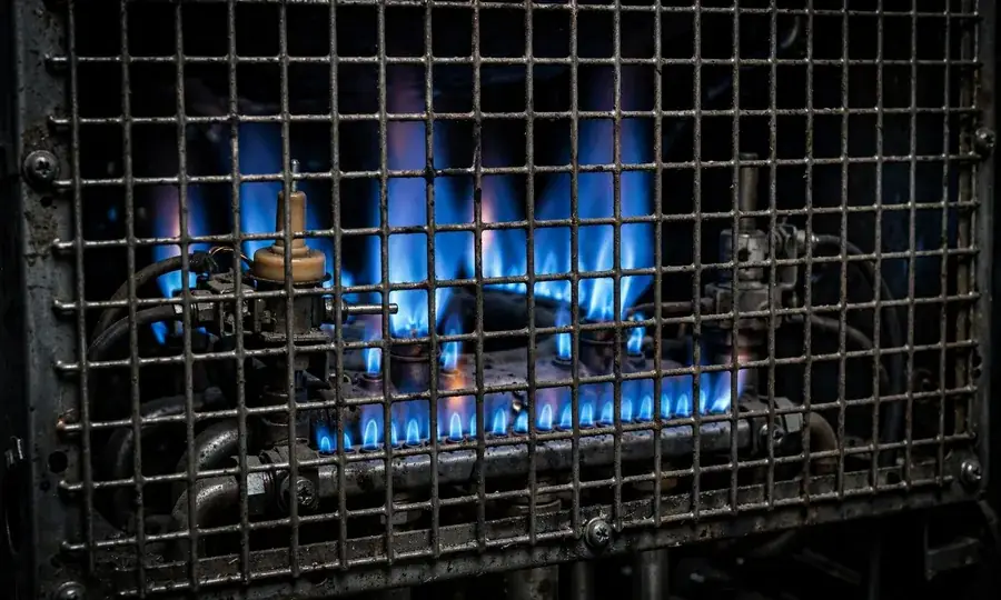 Burner assembly — signs your boiler needs repair (illustrative)