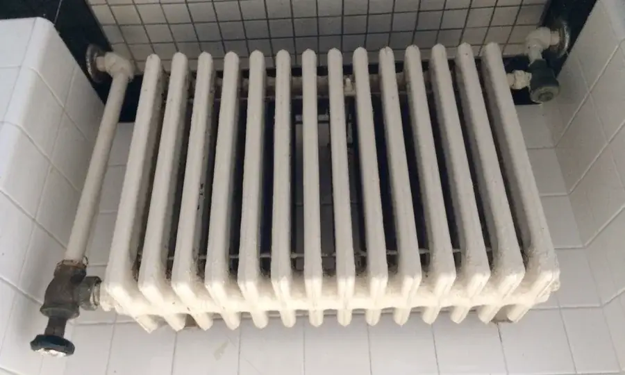 White column steam radiator